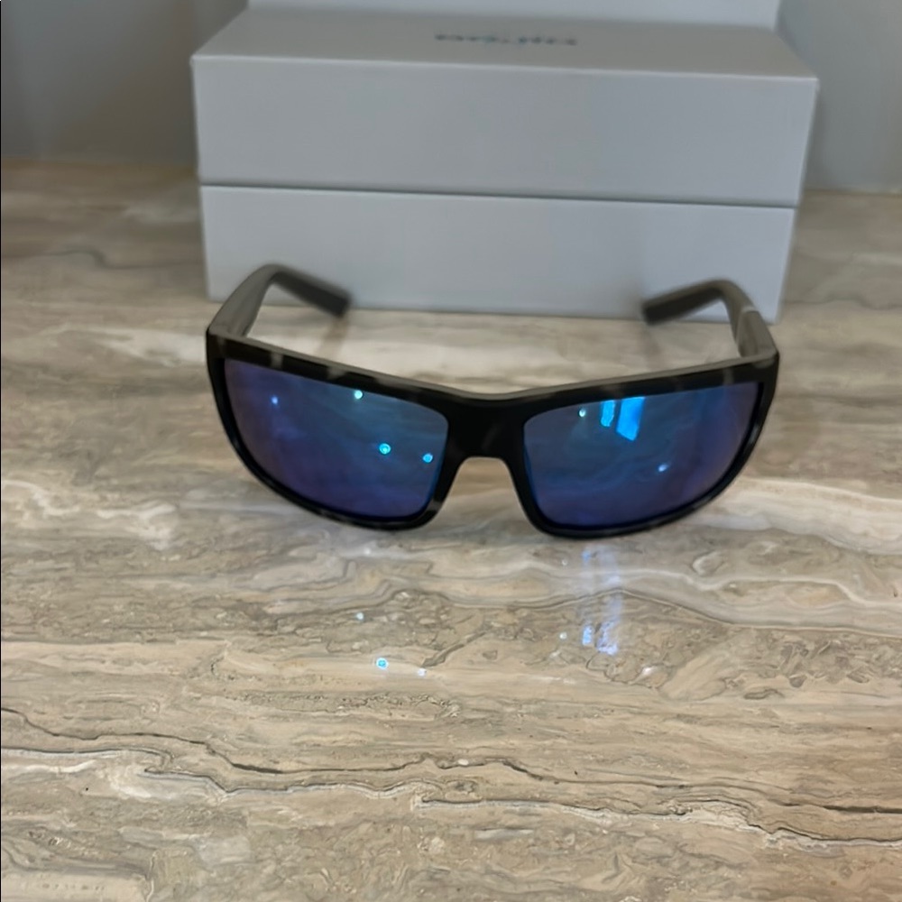 Brand New Bajio Sunglasses Blue Polarized Reflective Lens